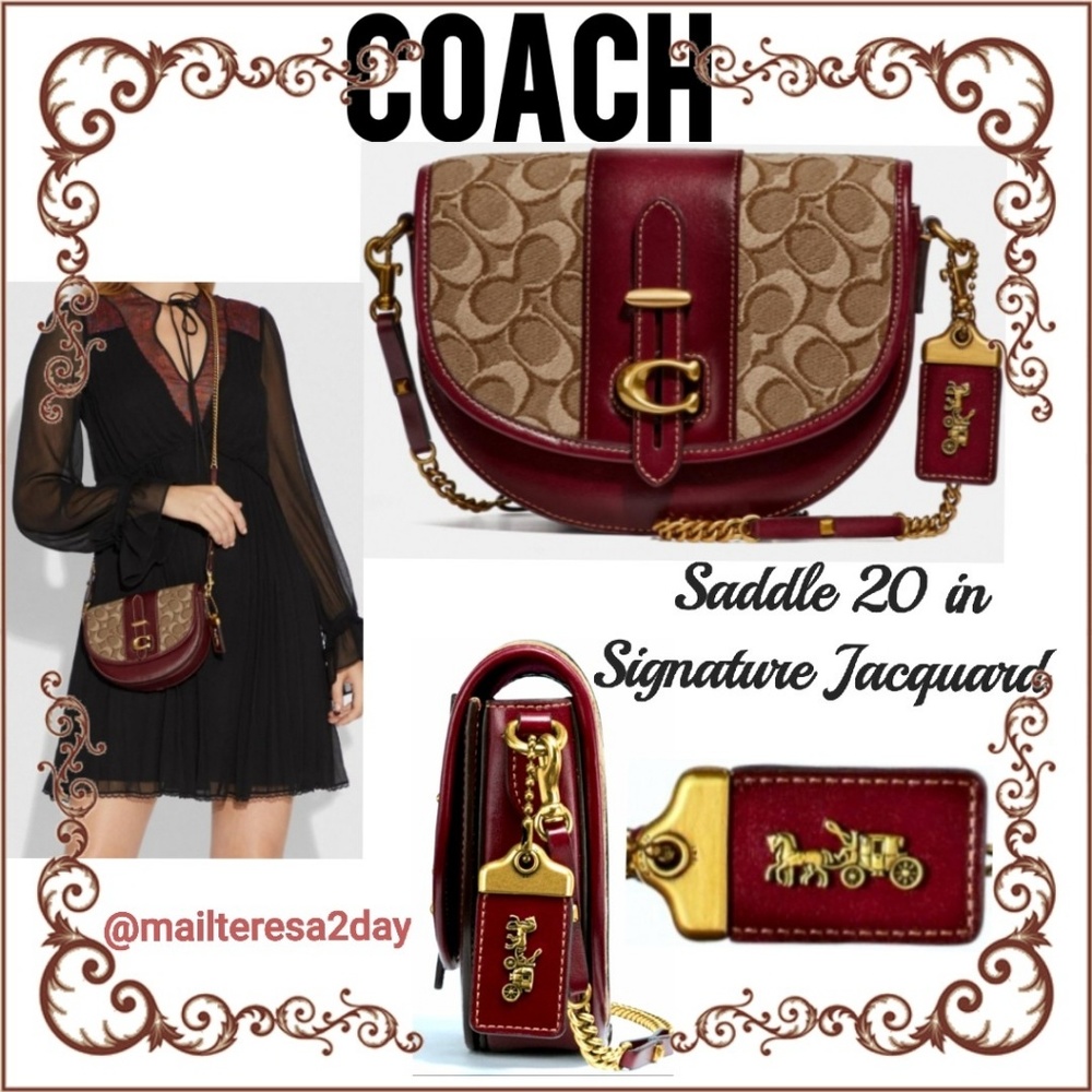 💖NEW COACH® Saddle 20 Signature Jacquard
